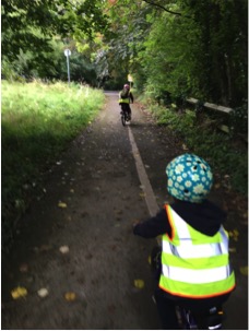 Approaching the end of Ripon's only cycle lane