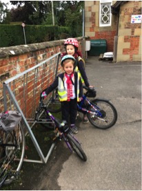 Bike rack at school
