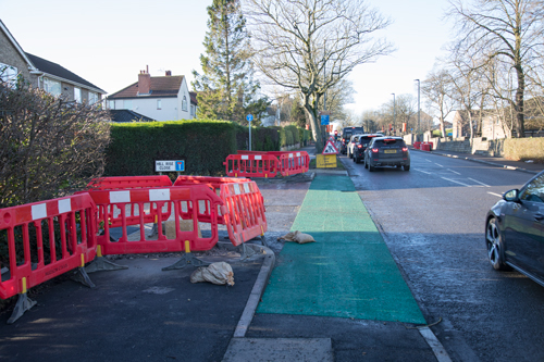 Hill Rise Close junction (photo taken 14th January 2022)
