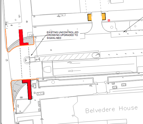 Proposed light-controlled crossing at West Park end of Victoria Avenue