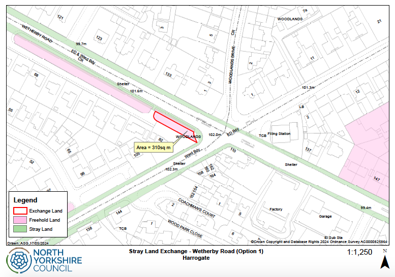 Stray Land Exchange option 1, Wetherby Road