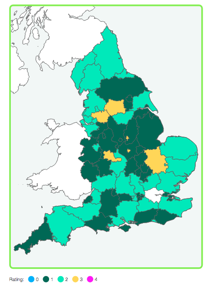 Active travel capability ratings 2024