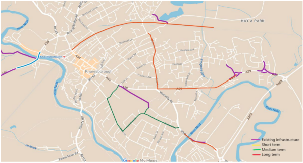 Cycle route priorities for Knaresborough