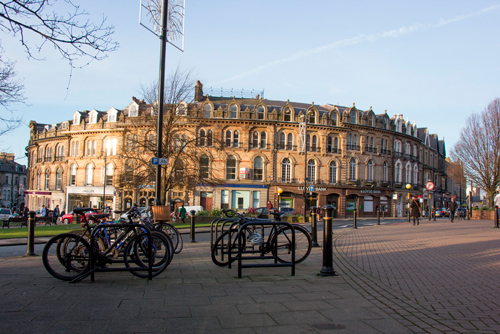 Harrogate Town Council Elections 2025 Bikes in Prospect Square, Harrogate