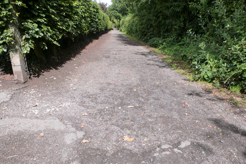Mud and gravel section of Oatlands bridleway, 2025