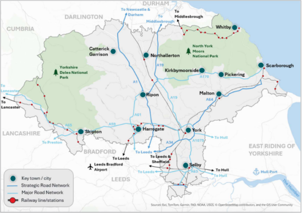 Map of North Yorkshire