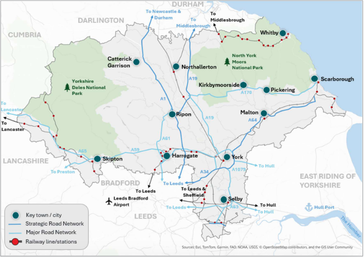 Map of North Yorkshire
