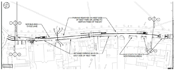 Proposal for West Park north of PoW roundabout