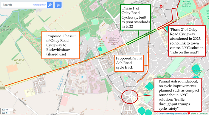 Otley Road and Pannal Ash Road cycle schemes
